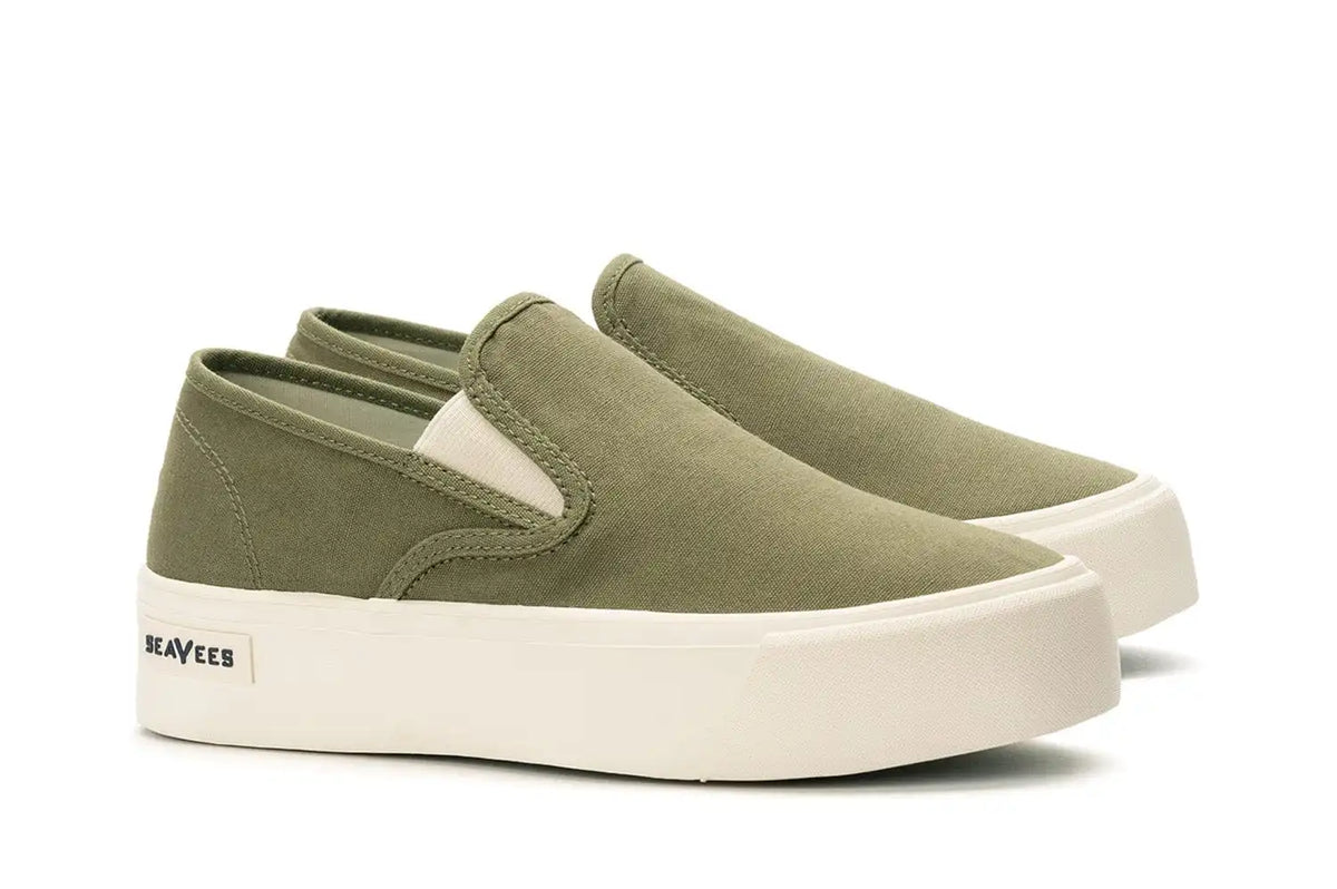 Womens - Baja Slip On Platform - Surplus Green